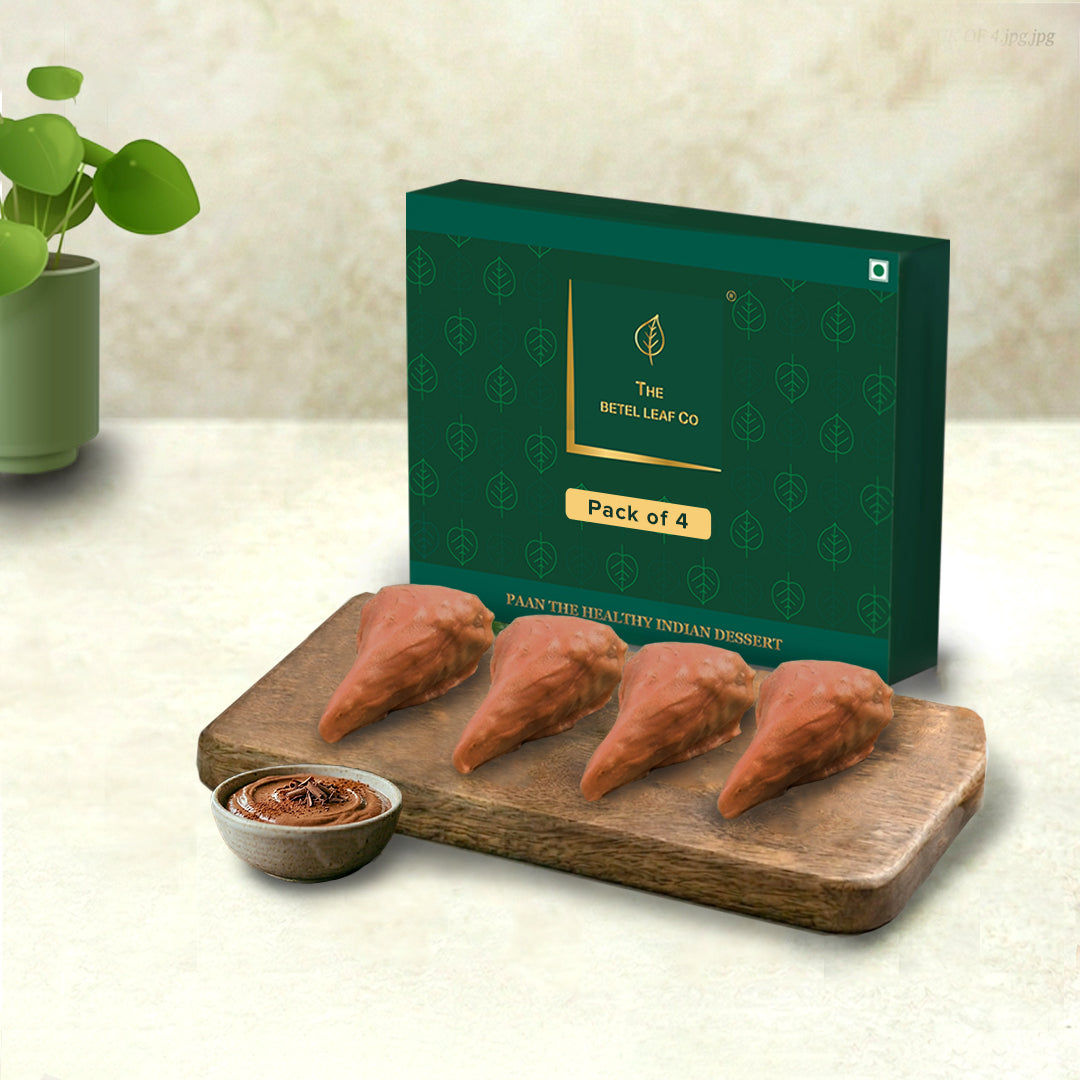 Milk Chocolate Coated Gulkand Paan (Pack of 4)